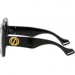 Oversized Oversized Square Sunglasses Women Multi Tinted Frame Designer Inspired Fashion shades - Black - CJ18O6D2RT9 $10.29