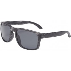 Wayfarer Classic Retro Sport Flash Mirror Wood Sunglasses UV400 - Gray/Black - CP12IYUWT5N $39.40