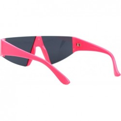 Rimless 80's Fashion Sunglasses Flat Top Open Frame Funky Geometric Shades UV 400 - Pink - CI194ALNNZ6 $11.79