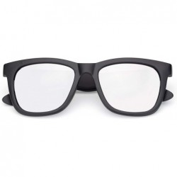 Square Linno Oversized Square Sunglasses for Men Women Coating Mirror Lens UV400 - Silver - C818LX4CTWC $13.88