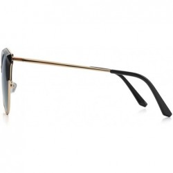 Oversized Vintage Cateye Sunglasses for Women Polarized Oversized Cat Eye Mirror Driving Glasses Designer - Black - CS1809KR7...