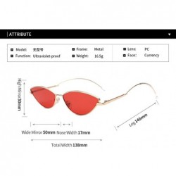 Cat Eye Women's Retro Cat Eye Small Oval Shades Frame UV Protection Polarized Sunglasses - C - C218E7K58EN $18.27