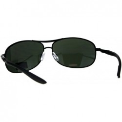 Sport Xloop Sunglasses Mens Fashion Oval Spring Hinge Frame UV 400 - Black (Green) - CY18E2STS4E $9.60