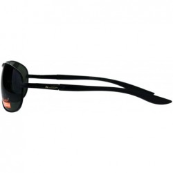 Sport Xloop Sunglasses Mens Fashion Oval Spring Hinge Frame UV 400 - Black (Green) - CY18E2STS4E $9.60