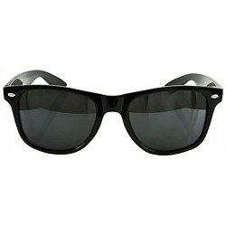 Round Unisex Mens Ladies Wayfarer Aviator Style Sunglasses Retro Fashion Shades UV400 - Black - CR12E469K67 $9.05