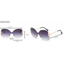 Round Round one-piece Sunglasses for Women Men- Versized Round Sun Glasses Female Gradient Elegant Shades - C6 - C81992MN7SA ...