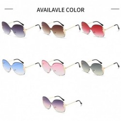 Round Round one-piece Sunglasses for Women Men- Versized Round Sun Glasses Female Gradient Elegant Shades - C6 - C81992MN7SA ...