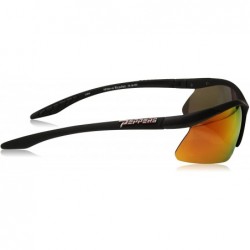Rimless Men's Ricochet Shield Sunglasses - Black - CJ1252PCQ65 $47.03
