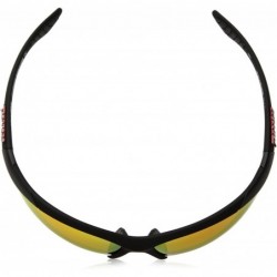 Rimless Men's Ricochet Shield Sunglasses - Black - CJ1252PCQ65 $47.03