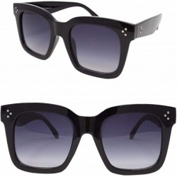 Wayfarer Retro Oversized Square Sunglasses for Women Men Unisex UV400 with Flat Lens - SM1116 - C818L6S39LD $11.16
