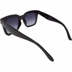 Wayfarer Retro Oversized Square Sunglasses for Women Men Unisex UV400 with Flat Lens - SM1116 - C818L6S39LD $11.16