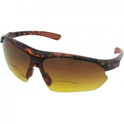 Rimless Bifocal Sunglasses High Density Lenses Style B35 - Tortoise Frame-red Pads - CZ188X50NYO $27.28