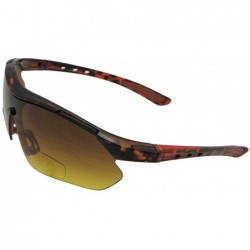 Rimless Bifocal Sunglasses High Density Lenses Style B35 - Tortoise Frame-red Pads - CZ188X50NYO $17.23