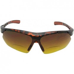 Rimless Bifocal Sunglasses High Density Lenses Style B35 - Tortoise Frame-red Pads - CZ188X50NYO $17.23