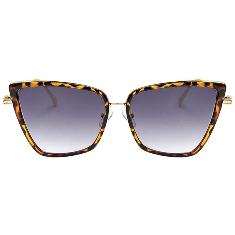 Oversized Cateye Sunglasses Women Vintage Metal Glasses Mirror Retro Lunette De Soleil Femme UV400 - C2 - C319855QZM8 $19.83