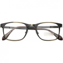 Round Classic Retro Metal Eyeglasses Frame Clear Lens Top Driving Designer Eyewear - Antic Gold 0201 - C4189AUL6R0 $18.11