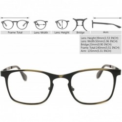 Round Classic Retro Metal Eyeglasses Frame Clear Lens Top Driving Designer Eyewear - Antic Gold 0201 - C4189AUL6R0 $11.99