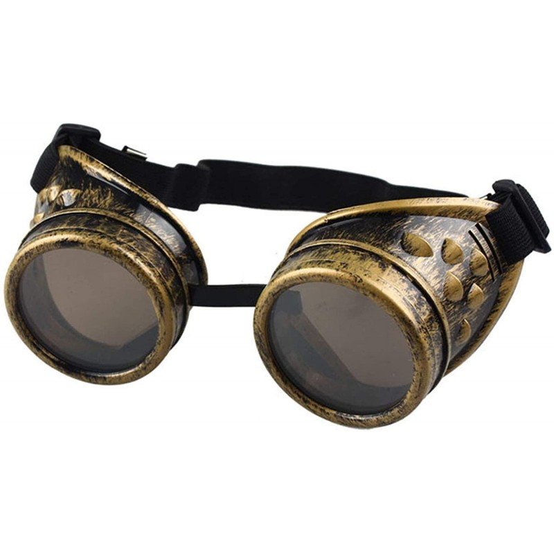 Round Sunglasses Vintage Steampunk Sunglasse Adjustable - D - CZ18YS7D3WR $8.45