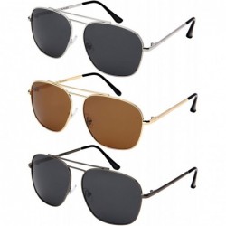 Square Square Aviator Sunglasses Men Women Square Polarized Sunglasses Driving 5133 - CQ18MD76XHG $9.11