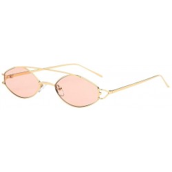 Square Fashion Sunglasses Vintage Oval Shape Sunglasses Retro Unisex Eyewear Street Beat Glasses (G) - G - C218R3M29NS $20.95