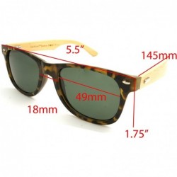 Sport NEW Real Tree Bamboo wood Temples Sunglasses - C0184OSUQWU $23.97