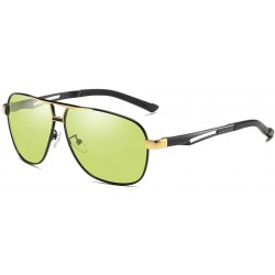 Aviator Men's Polarized Photochromic UV Protection Sunglasses Metal Frame with Spring Hinges Driving Eyewear - CB18QQI9TQY $3...