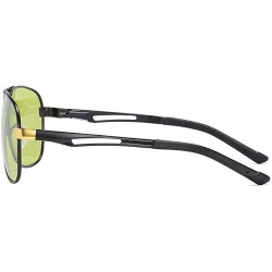 Aviator Men's Polarized Photochromic UV Protection Sunglasses Metal Frame with Spring Hinges Driving Eyewear - CB18QQI9TQY $1...