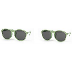 Round Classic Retro Fashion Round Frame Sunglasses P2105 - 2 Pcs Palegreen-smoke Lens & Palegreen-smoke Lens - C611ZQRGWE7 $5...