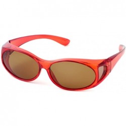 Oval Polarized Wear-Over Sunglasses 2866 - Red - CV12I8IFAPL $10.40