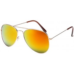 Oversized Polarized Sunglasses for Men Women - and Vintage Oversize Metal Frame UV Protection Sunglasses Mirror Eyewears - C3...