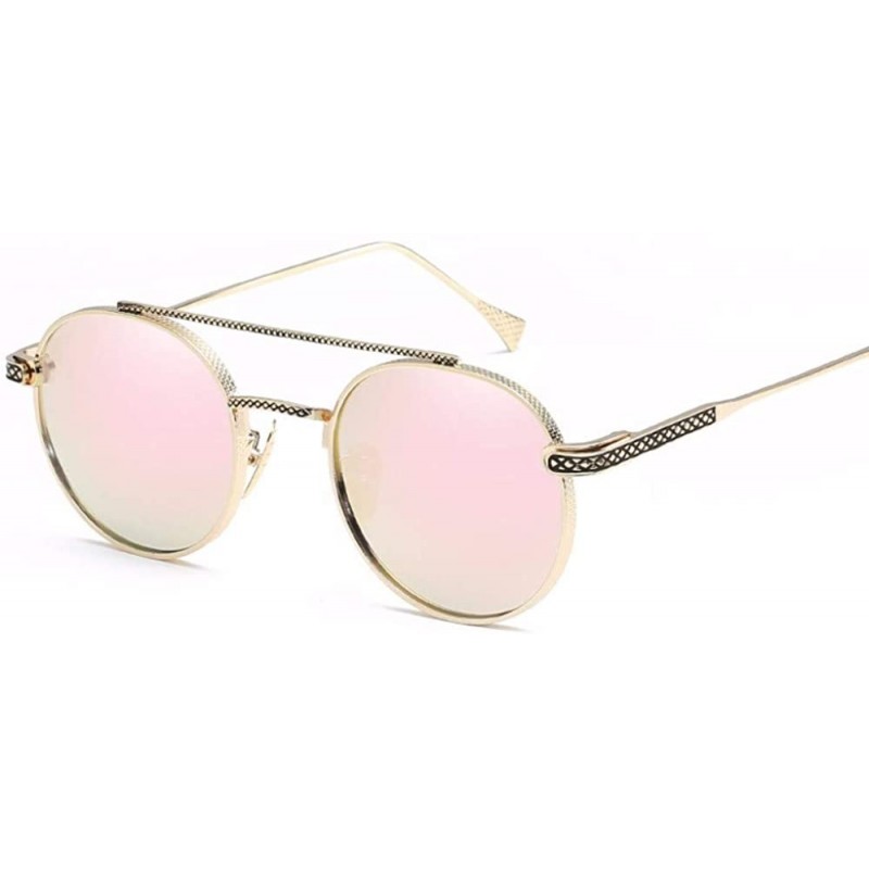 Round European and American RETRO SUNGLASSES universal round-faced men's and women's Sunglasses - F - CB18Q92YAEW $25.39