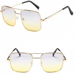 Square Classic Square Metal Sunglasses (Yellow) - CV196MCRDM3 $8.83