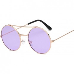 Shield New Arrival Round Sunglasses Coating Retro Women Brand Designer Female Lady Vintage Mirrored Glasses - C4198ZX88ZD $28.00