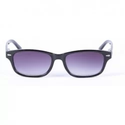 Rectangular The Intellect" Reading Sunglasses - Unisex Full Lens Sun Readers (non bifocal) - Black - CL1256T7G1R $28.10