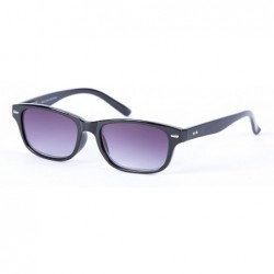 Rectangular The Intellect" Reading Sunglasses - Unisex Full Lens Sun Readers (non bifocal) - Black - CL1256T7G1R $14.24
