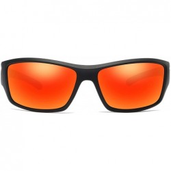 Sport Polarized Sports Sunglasses Driving Glasses Shades for Men TR90 Frame for Cycling Baseball Night Vision - Red - CG18I4O...