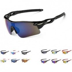 Rimless Polarized Sunglasses Men Explosion Proof Baseball - Black Frame Blue - CW190DTZNTI $24.72