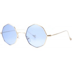 Round Memory Lane Round Sunglasses - Matte Gold - CF18W0L88LN $28.01