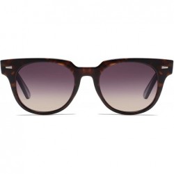 Semi-rimless Square Polarized Sunglasses for Men and Women MEMORIES SJ2075 - C2 Tortoise Frame/Grey and Brown Lens - CV18U2C0...