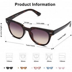 Semi-rimless Square Polarized Sunglasses for Men and Women MEMORIES SJ2075 - C2 Tortoise Frame/Grey and Brown Lens - CV18U2C0...