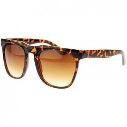 Rectangular Unisex Retro Vintage Style Horn Rim Thick Brow Rectangular Sunglasses - Red Tortoise - CM11OMSCYH5 $9.33