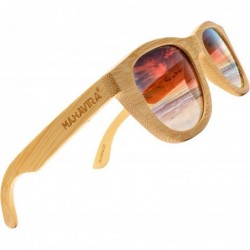 Aviator Unisex Wood Sunglasses Lightweight Polarized - CR18YU7UXUC $75.20