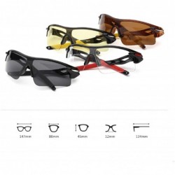 Rimless Polarized Sunglasses Men Explosion Proof Baseball - Black Frame Blue - CW190DTZNTI $15.73