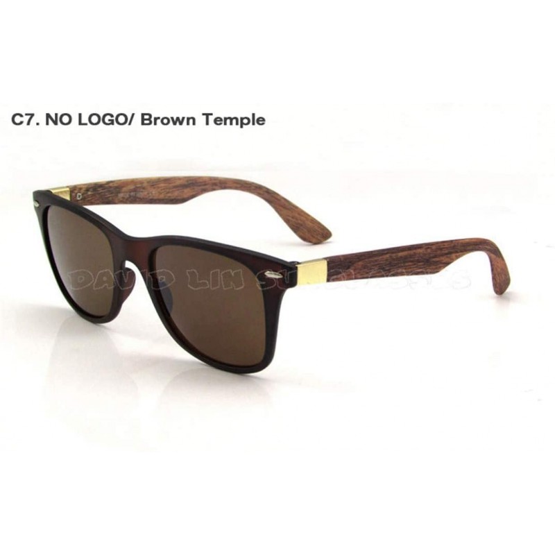 Shield Coating Eye Men Wood Bamboo Women Printed Wrap 52MM Sunglasses - C7 No Logo - CZ18M3NEU8W $19.83