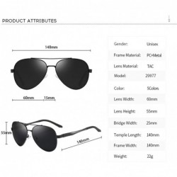 Aviator Unisex Polarized Aviator Sunglasses for Men/Women UV400 Protection Lenses Aluminum Frame 201977 - C2 - CQ198KLSTNH $9.93