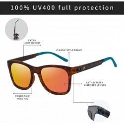 Sport Polarized Sunglasses for Men Lightweight TR90 Frame UV400 Protection Square Sunglasses - C018EMAHL6C $20.43