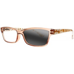 Rectangular Women's Colorful Prints Transition Photochromic Reading Glasses UV400 Sunglasses - Orange - CU18E6TE8DX $36.28