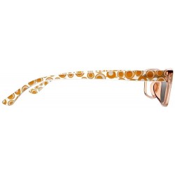 Rectangular Women's Colorful Prints Transition Photochromic Reading Glasses UV400 Sunglasses - Orange - CU18E6TE8DX $20.26