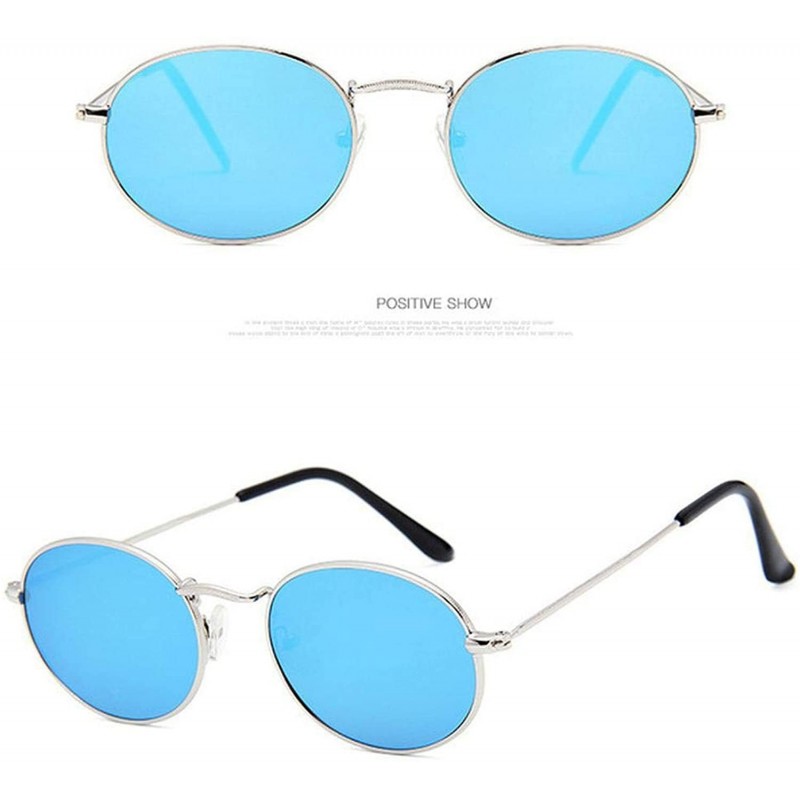 Oversized 2019 Small Frame Sunglasses Women Retro Oval Mirror Metal Sun Glasses Vintage Er Lunette De Soleil Femme - C7199CD9...