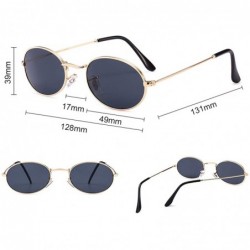 Oversized 2019 Small Frame Sunglasses Women Retro Oval Mirror Metal Sun Glasses Vintage Er Lunette De Soleil Femme - C7199CD9...